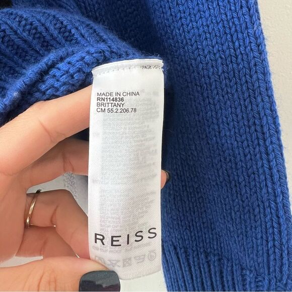 Reiss Brittany Wool Cashmere Turtleneck Sweater Size Small Chunky Knit - Picture 9 of 10